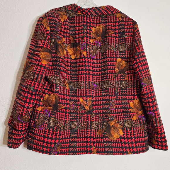 VTG 80's s ANNE CRIMMINS FOR UMI COLLECTIONS 100% SILK FLORAL SKIRT BLAZER 16 - Picture 12 of 16